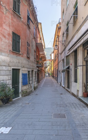 Alleyway in Moneglia, a comune (municipality) in the Metropolitan City of Genoa in the Italian region Liguria