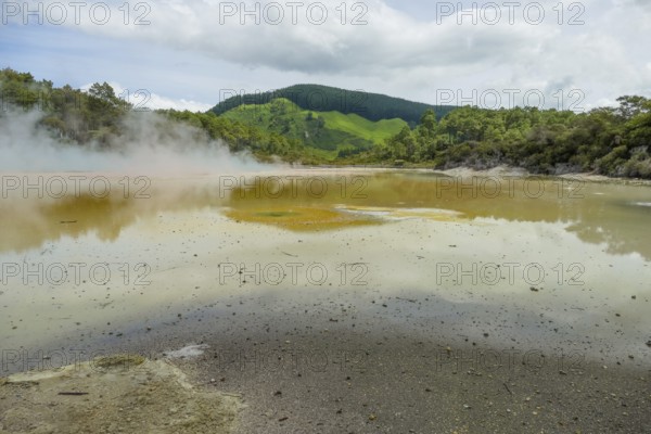 Champagne Pool at a geothermal area named Waiotapu in New Zealand