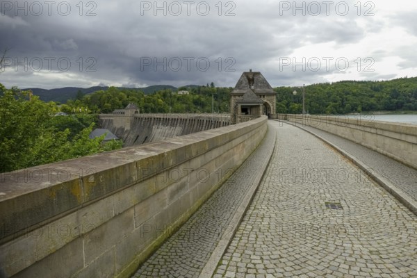 Scenery around the Edersee Dam in Hesse, Germany