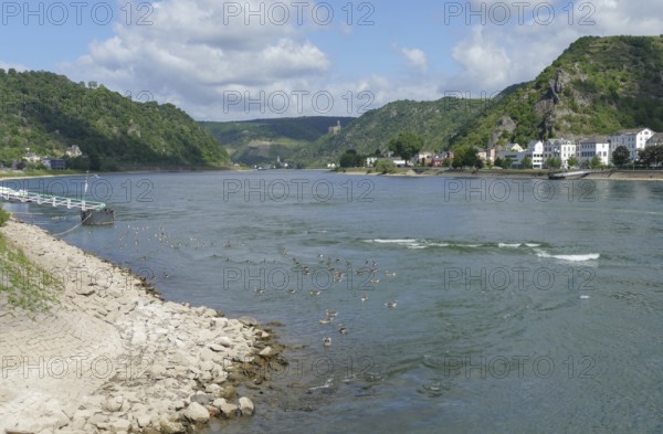 St. Goarshausen at the Middle Rhine area in Germany
