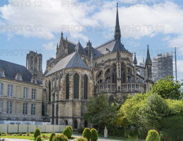 Impression around Reims Cathedral in Reims, the most populous city in the French department of Marne