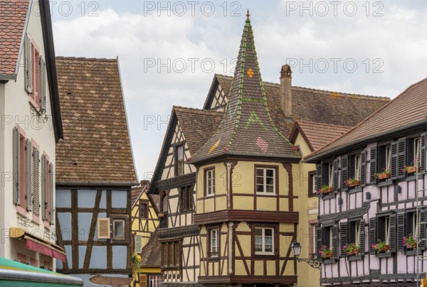 Architectural impression of Kaysersberg, a historical town and former commune in Alsace in northeastern France