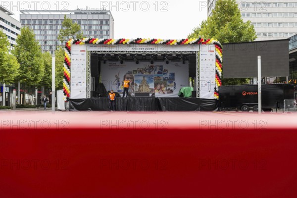 DEU Germany Germany Dresden Celebration of German unity in the 26th year of reunification Empty stage in the morning