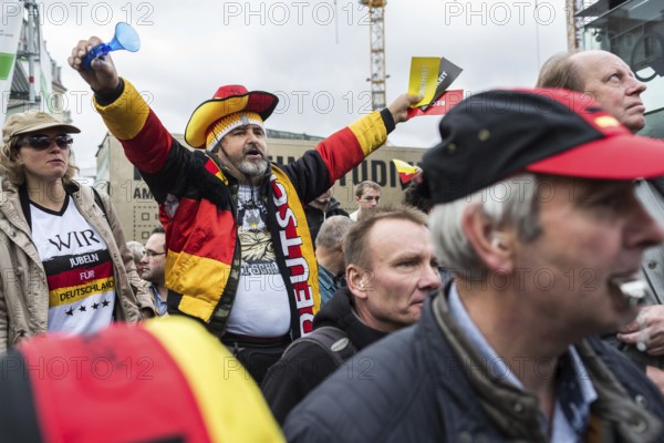 DEU Germany Germany Dresden Celebration of German unity in the 26th year of reunification Protest in front of the Church of Our Dear Lady