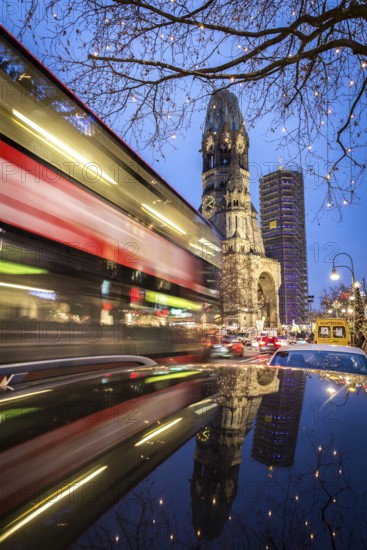 DEU Germany Germany Berlin The Memorial Church in Berlin-Charlottenburg in the pre-Christmas light