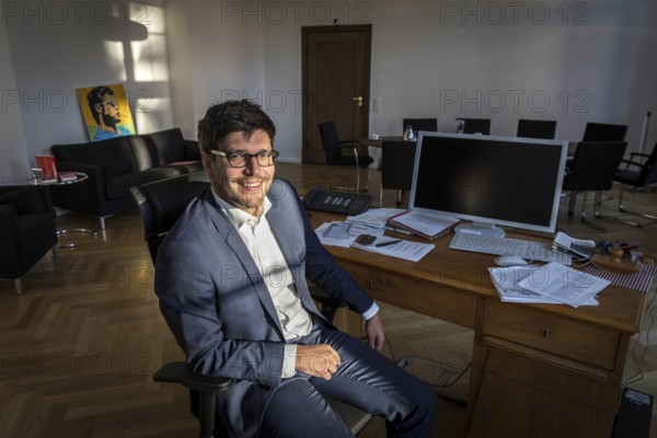 DEU Germany Germany Berlin The new Berlin Senator of Justice, the Green politician Dirk Behrendt in his office