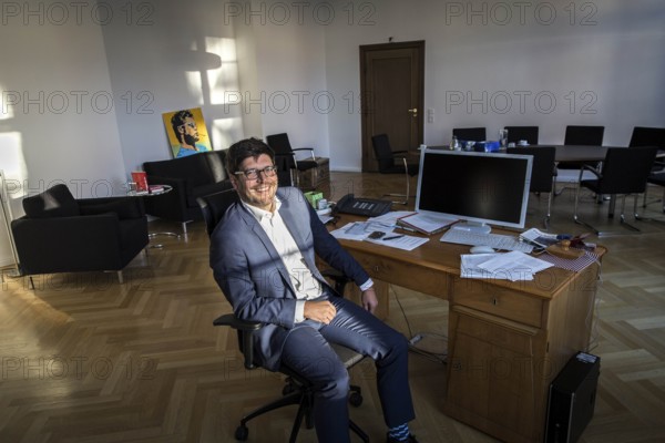 DEU Germany Germany Berlin The new Berlin Senator of Justice, the Green politician Dirk Behrendt in his office