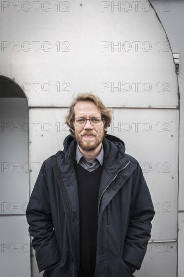 DEU Germany Germany Berlin The city councillor for Kreuzberg-Friedrichshain, Florian Schmidt, poses on the roof of the old town hall in Kreuzberg