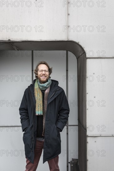 DEU Germany Germany Berlin The city councillor for Kreuzberg-Friedrichshain, Florian Schmidt, poses on the roof of the old town hall in Kreuzberg