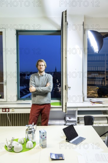DEU Germany Germany Berlin The city councillor for Kreuzberg-Friedrichshain, Florian Schmidt, poses in his office in the Old Town Hall in Kreuzberg