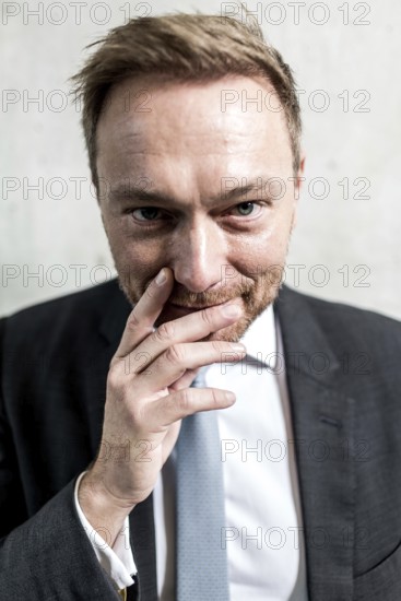 DEU Germany Germany Berlin FDP chairman Christian Lindner visits the TAZ. Portrait photos