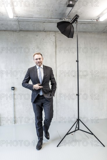 DEU Germany Germany Berlin FDP chairman Christian Lindner visits the TAZ. Portrait photos