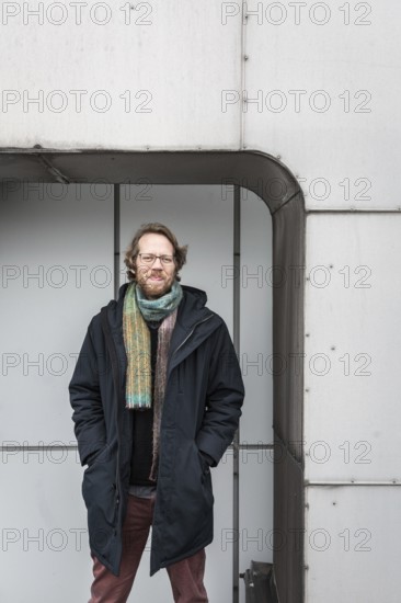 DEU Germany Germany Berlin The city councillor for Kreuzberg-Friedrichshain, Florian Schmidt, poses on the roof of the old town hall in Kreuzberg