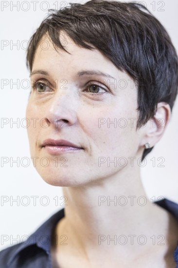 DEU Germany Germany Leipzig Portrait of the Federal Chairwoman of the AFD, Alternative for Germany, Frauke Petry, at the office of the AFD Saxony