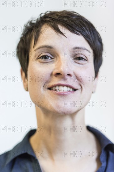 DEU Germany Germany Leipzig Portrait of the Federal Chairwoman of the AFD, Alternative for Germany, Frauke Petry, at the office of the AFD Saxony