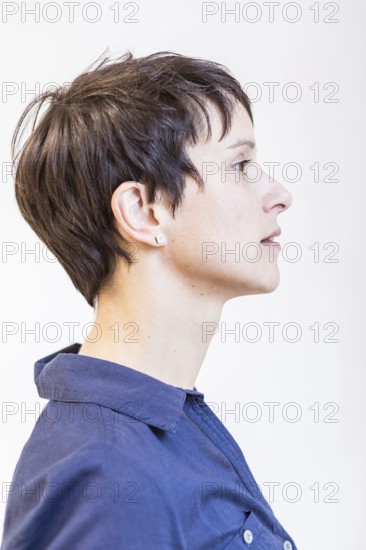 DEU Germany Germany Leipzig Portrait of the Federal Chairwoman of the AFD, Alternative for Germany, Frauke Petry, at the office of the AFD Saxony