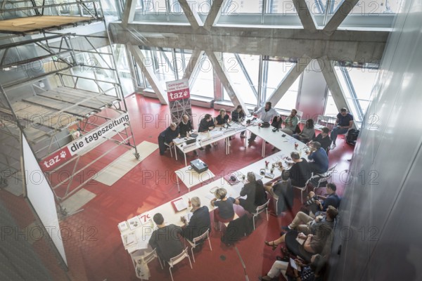 DEU Germany Germany Berlin Press tour of the new Taz building in Friedrichsstrasse
