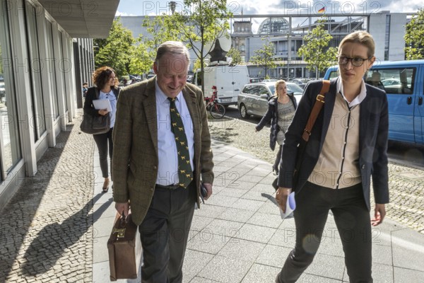 DEU Germany Germany Berlin AFD press conference on immigration and crime with Alice Weidel and Alexander Gauland