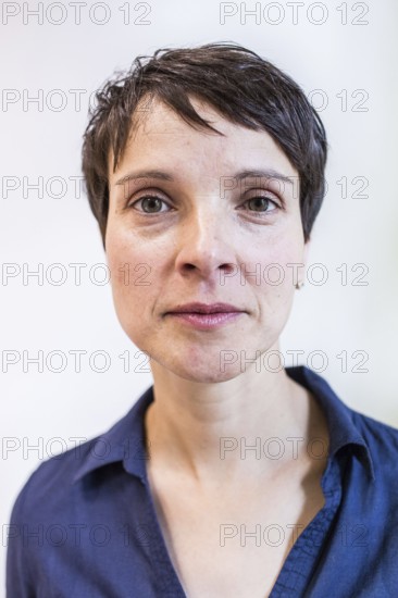 DEU Germany Germany Leipzig Portrait of the Federal Chairwoman of the AFD, Alternative for Germany, Frauke Petry, at the office of the AFD Saxony