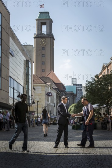 DEU Germany Germany Berlin The SPD parliamentary group leader of the Berlin SPD Raed Saleh in his constituency and place of residence Berlin-Spandau