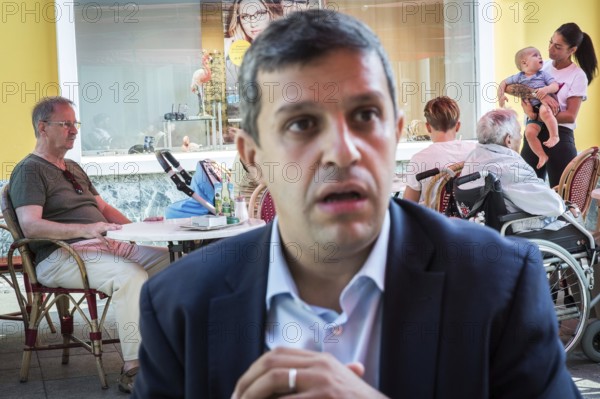 DEU Germany Germany Berlin The SPD parliamentary group leader of the Berlin SPD Raed Saleh in his constituency and place of residence Berlin-Spandau