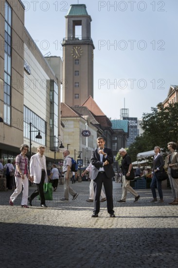 DEU Germany Germany Berlin The SPD parliamentary group leader of the Berlin SPD Raed Saleh in his constituency and place of residence Berlin-Spandau