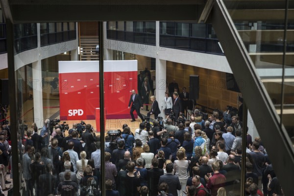 DEU Germany Germany Berlin SPD press conference and photo opportunity after the lost state election in North Rhine-Westphalia