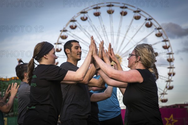 DEU Germany Germany Berlin The Neukölln May Days, organised by the district office, with over 100 showmen, in the Hasenheide