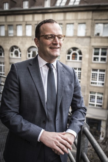 DEU Germany Germany Berlin Parliamentary State Secretary in the Ministry of Finance, CDU politician Jens Spahn, visits Taz
