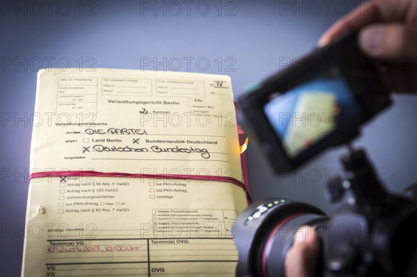 DEU Germany Germany Berlin Trial against Die Partei begins at the Berlin Administrative Court. The German Bundestag demands the return of subsidies that the satirists' party had received from the federal government through the 'Buy Money' campaign