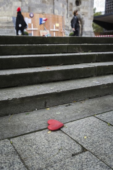 DEU Germany Germany Berlin The relocated memorial for the victims of the attack on Breitscheidtplatz as storm Xavier sweeps across the city
