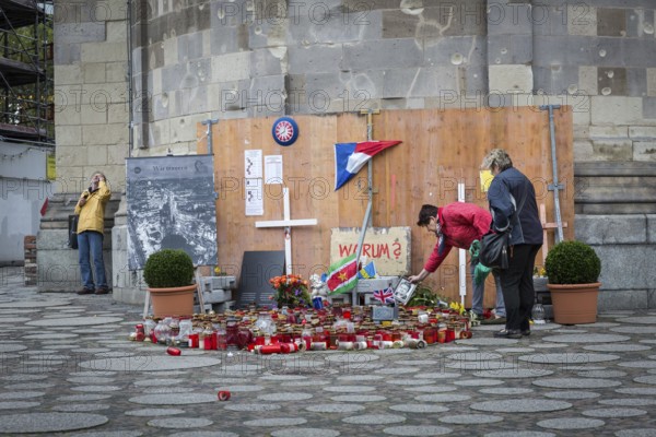 DEU Germany Germany Berlin The relocated memorial for the victims of the attack on Breitscheidtplatz as storm Xavier sweeps across the city