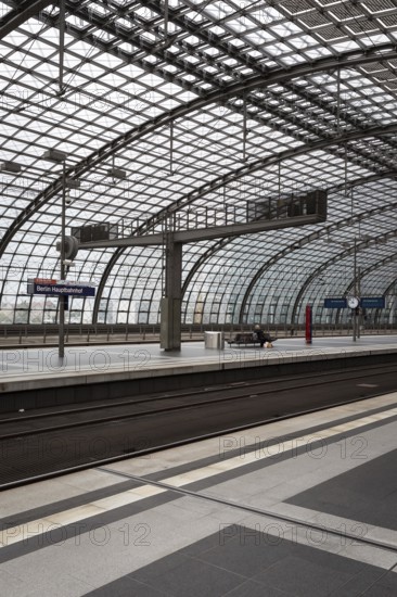 DEU Germany Germany Berlin Scenes at Berlin Central Station after storm Xavier. All long-distance traffic was paralysed until midday