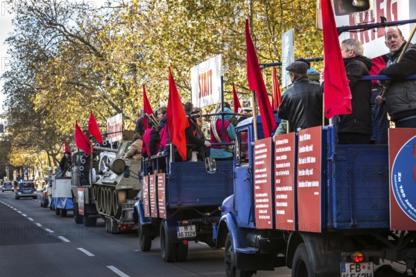 DEU Germany Germany Berlin A parade to commemorate the 100th anniversary of the October Revolution passes through the centre of West Berlin