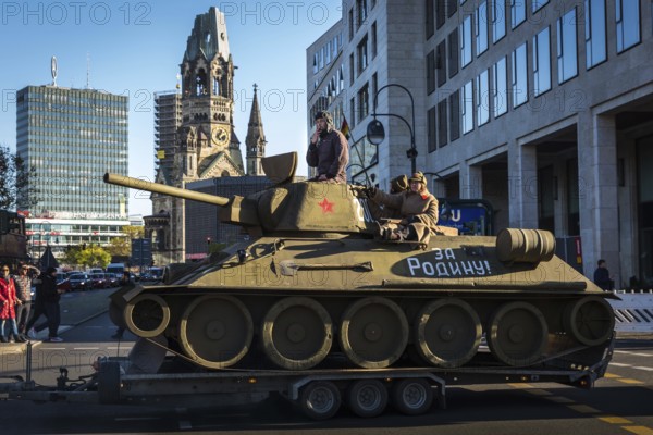DEU Germany Germany Berlin A parade to commemorate the 100th anniversary of the October Revolution passes through the centre of West Berlin