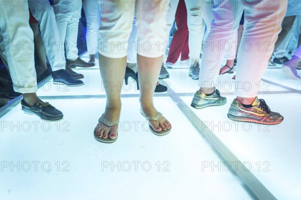 Egypt Hurghada tourist with flip flops on a dance floor