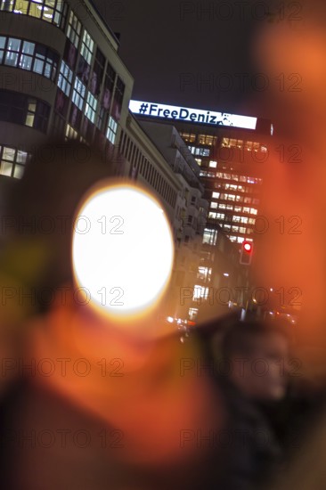 DEU Germany Germany Berlin Smoking for Deniz in front of the Taz