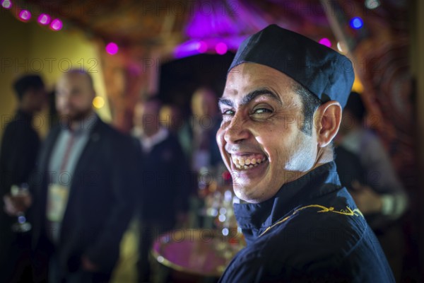 Egypt Hurghada An Egyptian during an evening promotional event for Egyptian tourism
