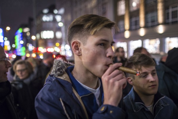 DEU Germany Germany Berlin Smoking for Deniz in front of the Taz