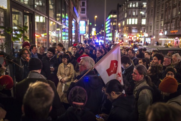 DEU Germany Germany Berlin Smoking for Deniz in front of the Taz
