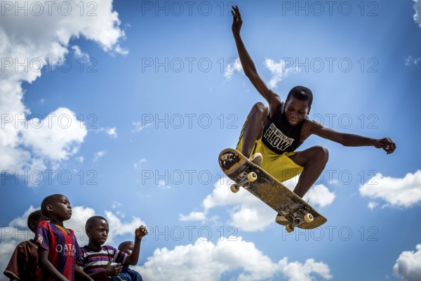 RWA RWANDA RUANDA Kigali skating tournament at the SOS Children's Village Hermann Gmeiner. In addition to education, the aid organisation also offers various leisure activities