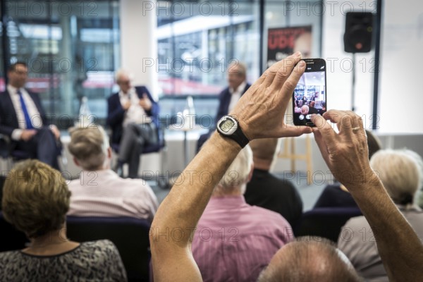 DEU Germany Germany Berlin Book presentation at the SPD Cultural Forum by Munich's former Lord Mayor Christian Ude with the title ' The Alternative or Power at Last Politics' . Audience in the Willy Brandt House