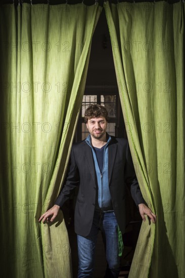 DEU Germany Germany Berlin Green Party MP Stefan Gelbhaar in his party's office in Prenzlauer Berg