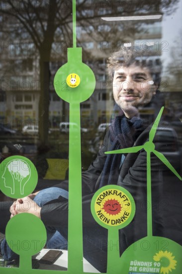 DEU Germany Germany Berlin Green Party MP Stefan Gelbhaar in his party's office in Prenzlauer Berg
