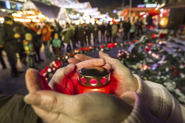 DEU Germany Germany Berlin The newly erected memorial for the victims of a terrorist attack at the Christmas market on Breitscheidtplatz