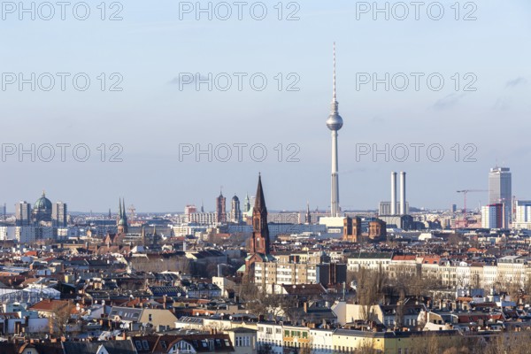 DEU Germany Germany Berlin View of the television tower, Rotes Rathaus and Berlin Cathedral