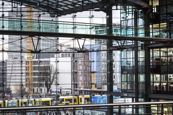 DEU Germany Germany Berlin View of the forecourt of the main railway station with its new buildings