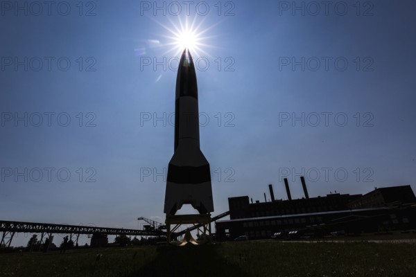 DEU Germany Germany Peenemünde A replica of the V2 rocket on the former production site by the Baltic Sea