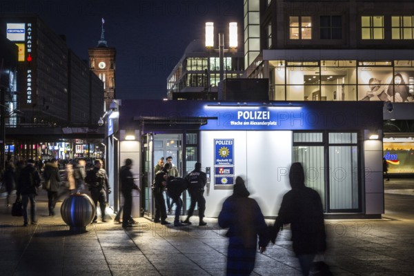 DEU Germany Germany Berlin The newly built police station at Alexanderplatz, which is intended to provide more security in the problem area. Police officers bring an alleged offender into the station