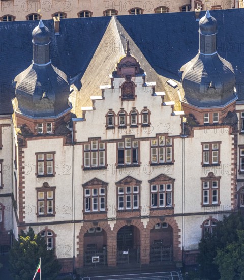 Aerial view, town hall Hamm, former district court building, Hamm, Ruhr area, North Rhine-Westphalia, Germany, DE, Europe, birds-eyes view, aerial photograph, aerial photography, aerial photography, overview, bird's eye view, local elections, city administration Hamm, seat of the Lord Mayor of the City of Hamm, seat of the administration